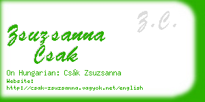 zsuzsanna csak business card